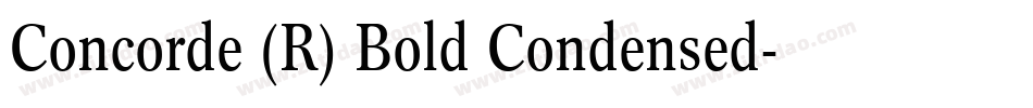 Concorde (R) Bold Condensed字体转换